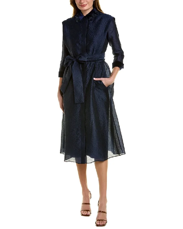 Ball Gown Women Dress with a Full Skirt for a Princess - like Look Ball Gown Women Dress with a Full Skirt for a Princess - like Look Teri Jon by Rickie Freeman Jacquard Shirtdress