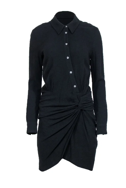 Ball Gown Women Dress with a Full Skirt for a Princess - like Look Ball Gown Women Dress with a Full Skirt for a Princess - like Look Veronica Beard - Black Textured Twist Front Shirtdress Sz 2