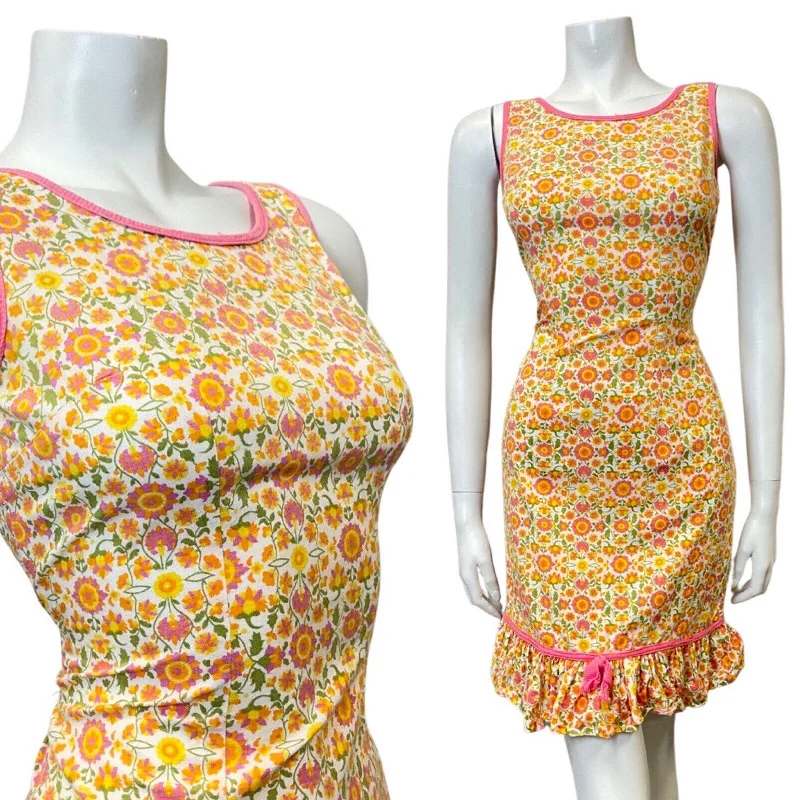 Empire Waist Women Dress to Accentuate the Bust and Conceal the Waist Empire Waist Women Dress to Accentuate the Bust and Conceal the Waist VINTAGE 60s 70s ORANGE PINK WHITE DITSY FLOWER SLEEVELESS MOD MINI DRESS 8 10 Empire Waist Women Dress to Accentuate the Bust and Conceal the Waist Empire Waist Women Dress to Accentuate the Bust and Conceal the Waist VINTAGE 60s 70s ORANGE PINK WHITE DITSY FLOWER SLEEVELESS MOD MINI DRESS 8 10