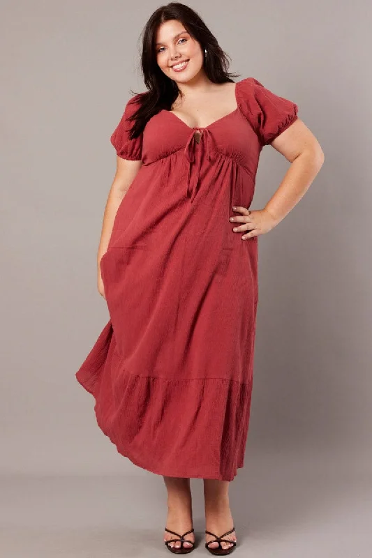 Midi dresses with pleated bodices for a classic and tailored lookBrown Midi Dress Short Sleeve Tie Front Midi dresses with pleated bodices for a classic and tailored lookBrown Midi Dress Short Sleeve Tie Front