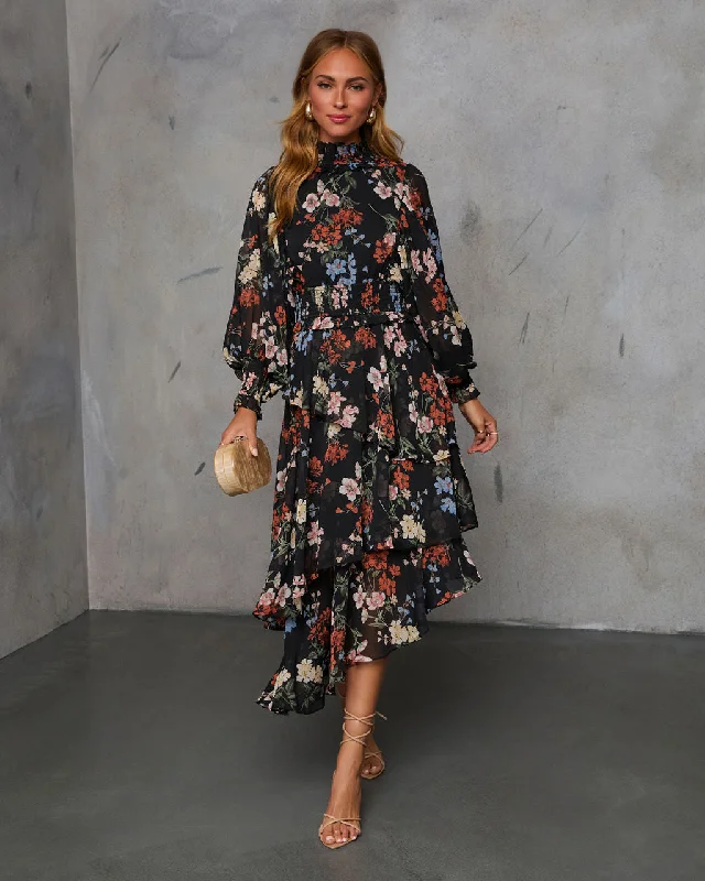 Midi dresses with off - the - shoulder necklines for a flirty lookFlower Market Floral Print Midi Dress Midi dresses with off - the - shoulder necklines for a flirty lookFlower Market Floral Print Midi Dress