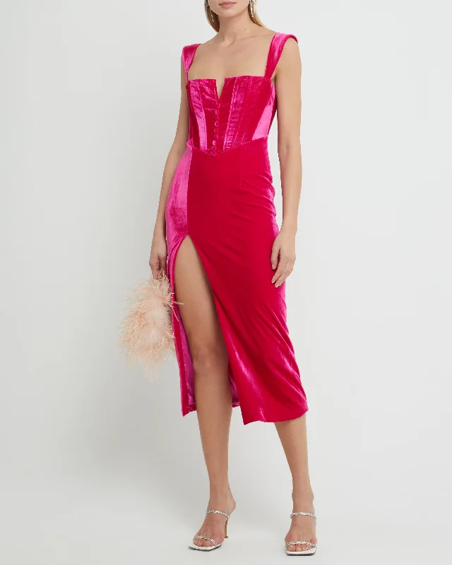 Wrap - style midi dresses in silk for a sophisticated office lookKlarissa Dress