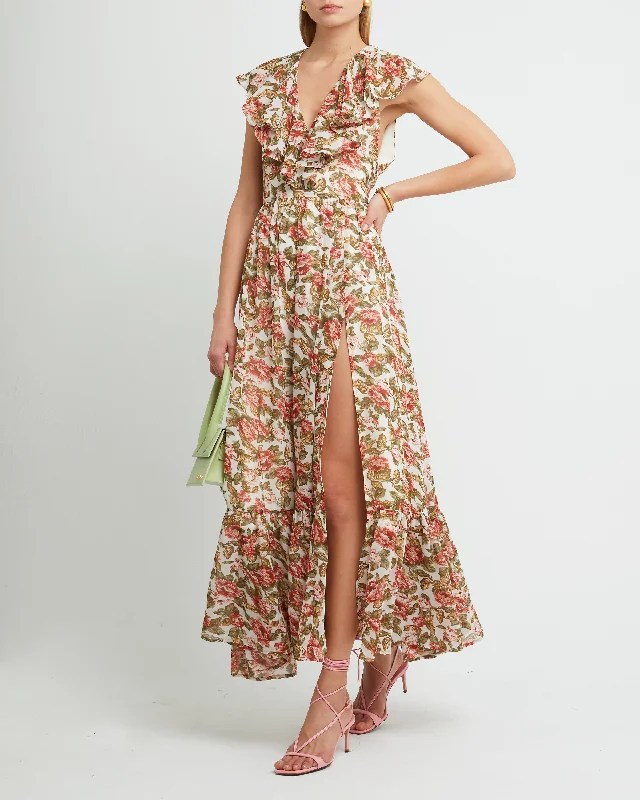 Midi dresses with tiered skirts for a bohemian festival lookShea Maxi Dress