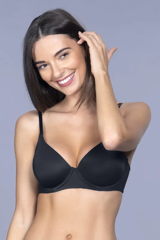 Smooth Moves Padded Wired Ultimate T-Shirt Bra - Black