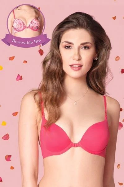 Summer Switch Padded Wired Reversible Bra - Rouge Red