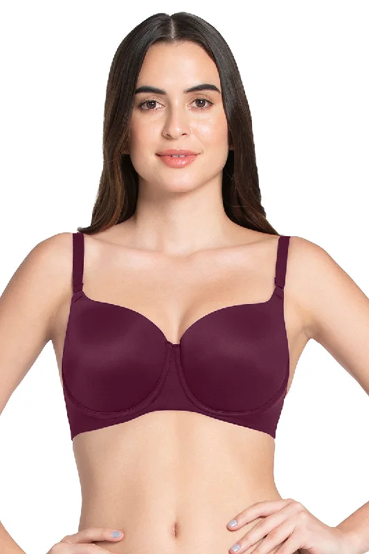 Smooth Moves Padded Wired T-shirt Bra - Purple Potion