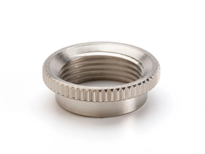 Deep Nut for Switchcraft Switches, Fine Knurl, Nickel