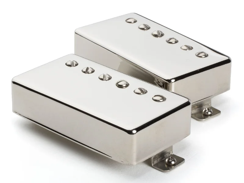 Shapers with a non - slip band to keep them in placeLindy Fralin Pure PAF Humbucker Pickup Set, 7.5k/8k, Polished Nickel, 4-Conductor Shapers with a non - slip band to keep them in placeLindy Fralin Pure PAF Humbucker Pickup Set, 7.5k/8k, Polished Nickel, 4-Conductor