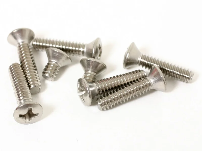 Screw Set, Strat Pickups & Switch, Stainless, Oval