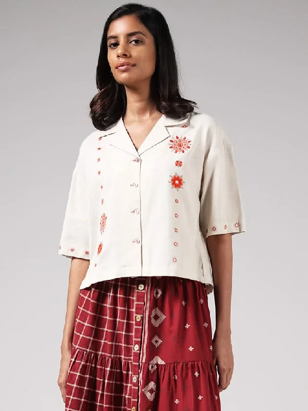 Women's skinny jeans pants High - waisted women jeans for a flattering silhouette Bombay Paisley Cream Mirror Embroidered Blended Linen Shirt Women's skinny jeans pants High - waisted women jeans for a flattering silhouette Bombay Paisley Cream Mirror Embroidered Blended Linen Shirt