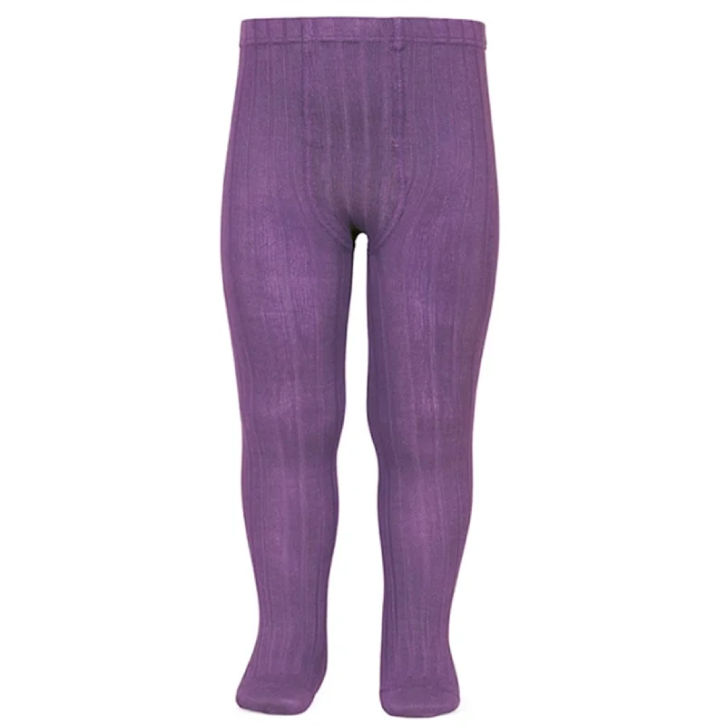 Cóndor Tights Rib Aubergine