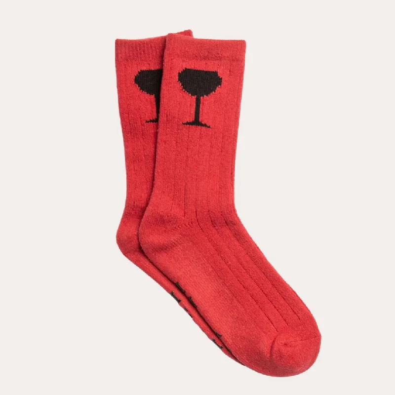 Fun Socks (Crimson)