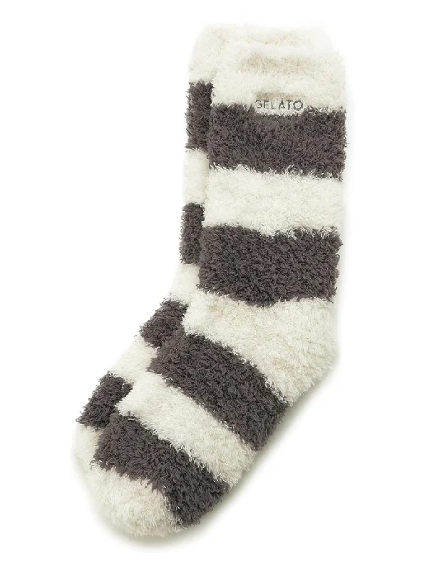 Gelato 2 Border Soft Fuzzy Lounge Socks