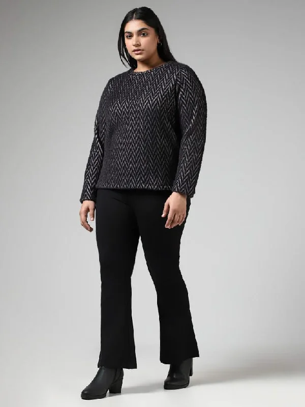 Women's spandex stretch pants Cargo women jeans with multiple pockets for added functionality Gia Chevron Printed Black Sweater Women's spandex stretch pants Cargo women jeans with multiple pockets for added functionality Gia Chevron Printed Black Sweater
