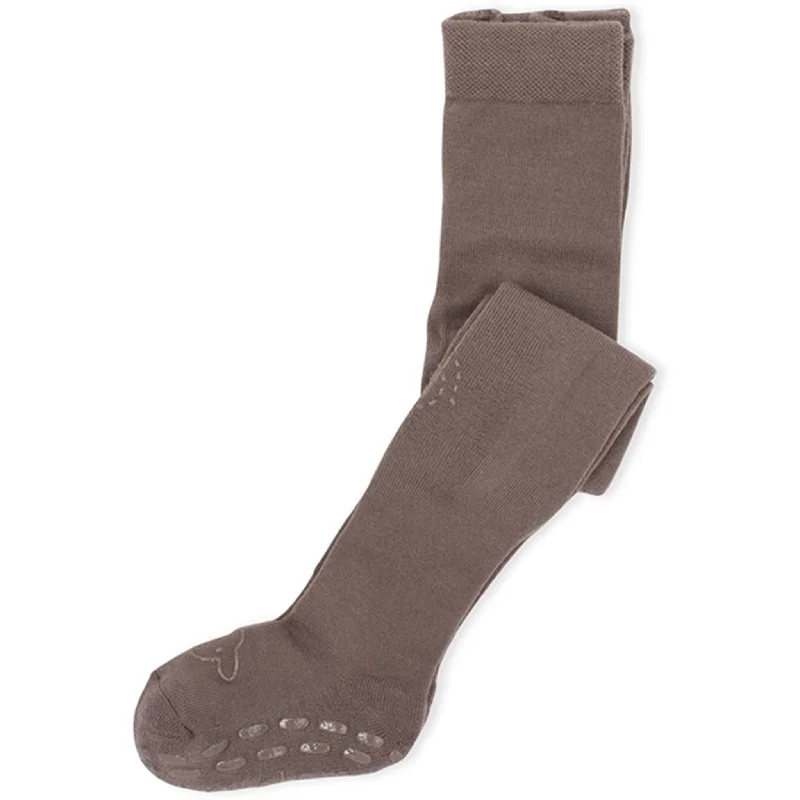 Lillelam Wool Tights Anti-Slip Brown