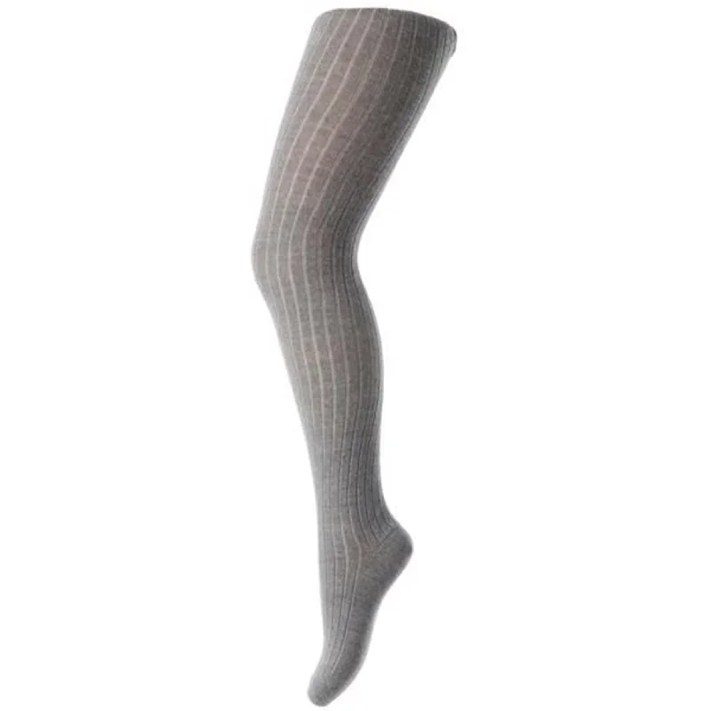 MP Cotton Rib Tights Grey Melange