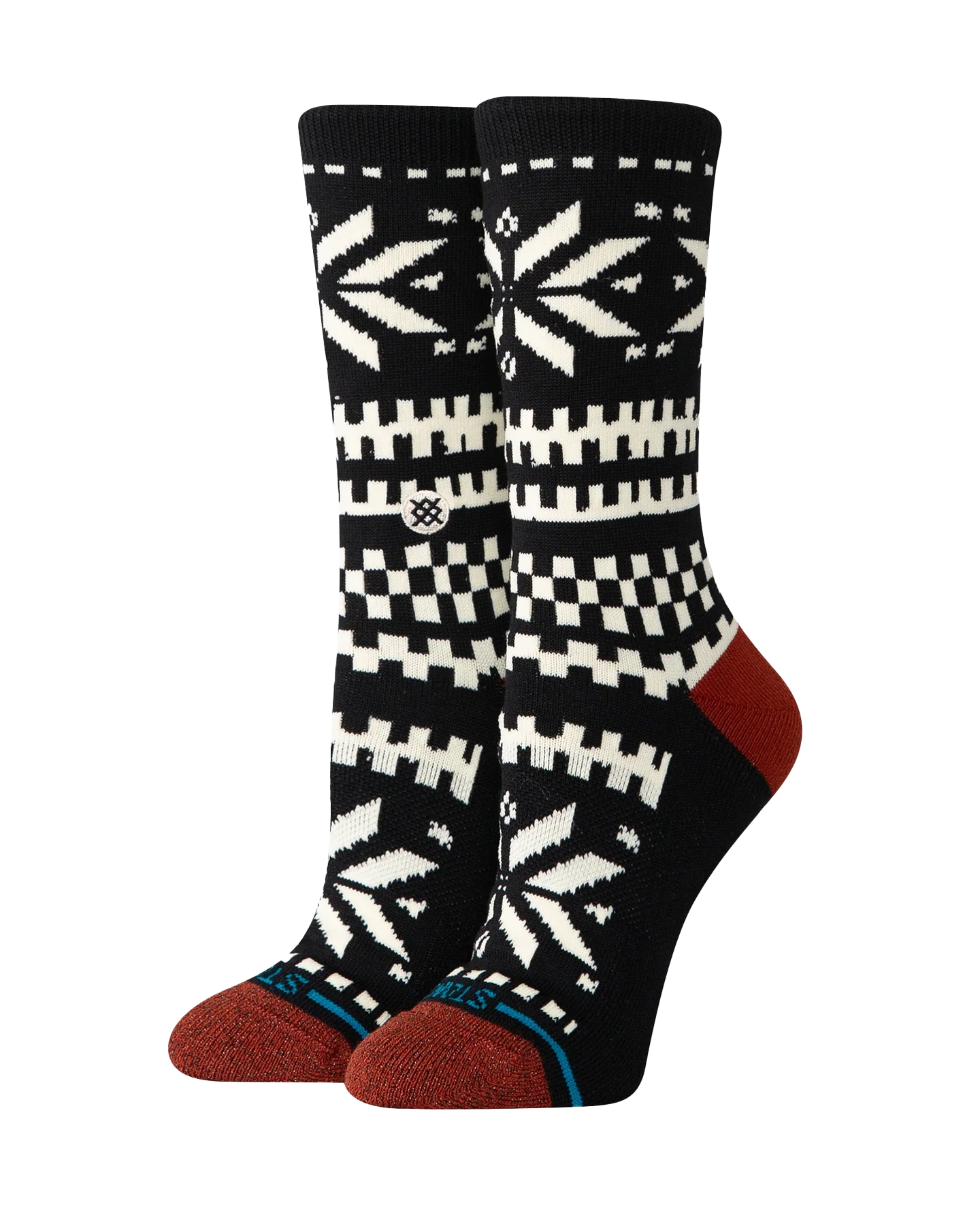 Flake Crew Socks in Black