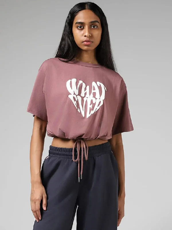 Women's skinny jeans pants High - waisted women jeans for a flattering silhouette Superstar Dusty Rose Typographic Printed Drawstring Crop Top Women's skinny jeans pants High - waisted women jeans for a flattering silhouette Superstar Dusty Rose Typographic Printed Drawstring Crop Top