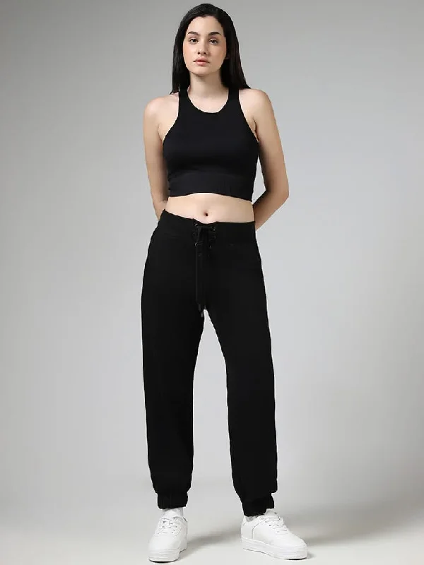 Women's discounted work pants Cargo women jeans with multiple pockets for added functionality Superstar Solid Black Cotton Lace-Up Joggers Women's discounted work pants Cargo women jeans with multiple pockets for added functionality Superstar Solid Black Cotton Lace-Up Joggers