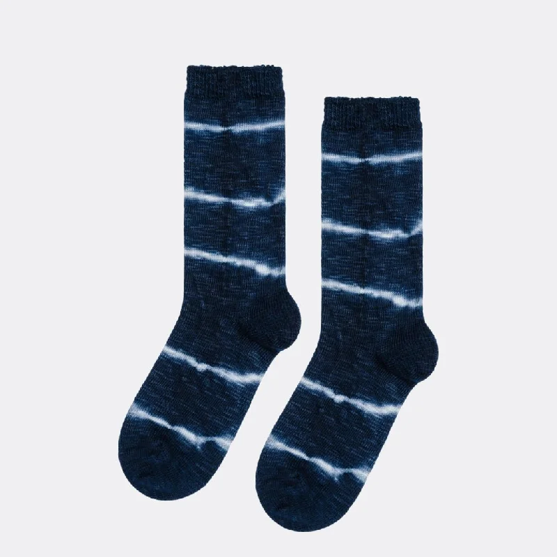 Sweet Tie-Dye Crew Socks (Navy)