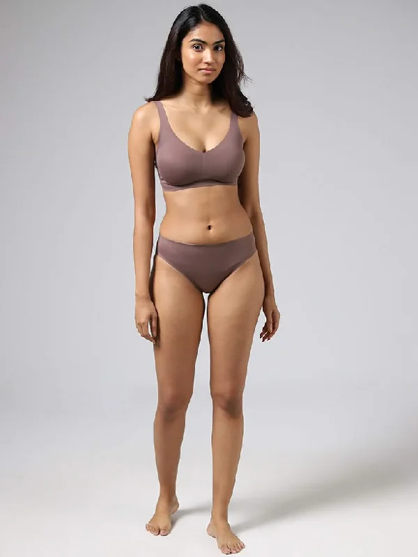Women's one - piece jumpsuit pants Embroidered women jeans with intricate patterns Wunderlove Brown Full Coverage Invisible Bra Women's one - piece jumpsuit pants Embroidered women jeans with intricate patterns Wunderlove Brown Full Coverage Invisible Bra