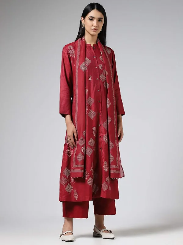 Women's striped business pants Bootcut women jeans to complement various shoe styles Zuba Maroon Printed Cotton Blend Buttoned Down Kurta Women's striped business pants Bootcut women jeans to complement various shoe styles Zuba Maroon Printed Cotton Blend Buttoned Down Kurta