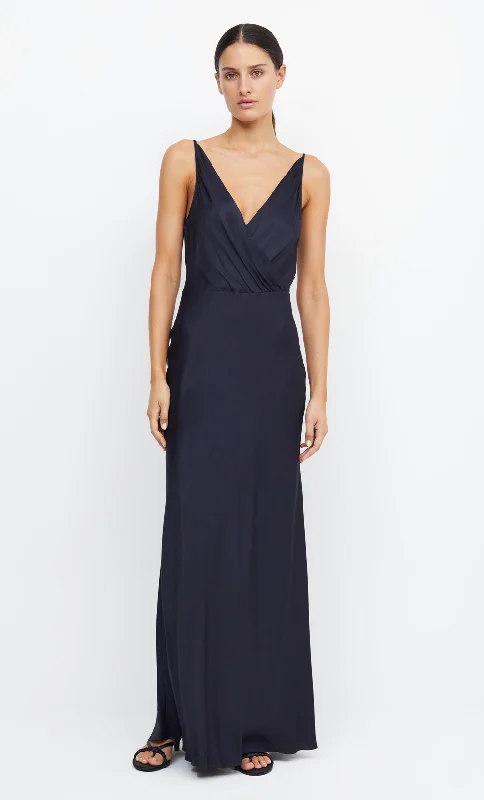 Maxi dresses with a ruched bodice for a more form - fitting and feminine shapeADORE V MAXI DRESS - INK
