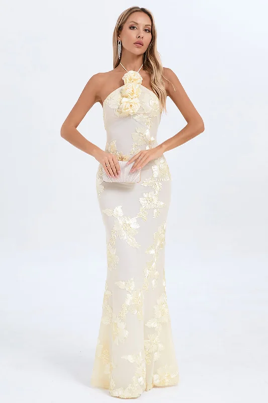 Maxi dresses with a ruffled neckline for a charming lookAlberty Floral Halter Neck Maxi Dress Maxi dresses with a ruffled neckline for a charming lookAlberty Floral Halter Neck Maxi Dress