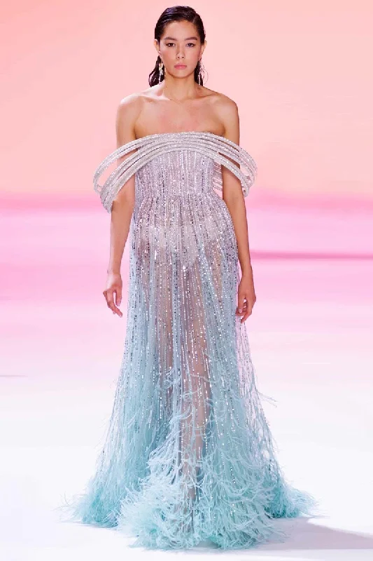 Maxi dresses with bow accents at the waist for a sweet appearanceBella Off-the-Shoulder Beaded Maxi Dress Maxi dresses with bow accents at the waist for a sweet appearanceBella Off-the-Shoulder Beaded Maxi Dress