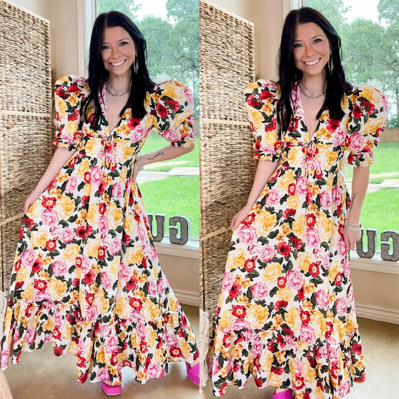 Sheer maxi dresses with lace overlays for a romantic touchBuddyLove | Miranda Puff Sleeve Maxi Dress in Vanity Floral Print Sheer maxi dresses with lace overlays for a romantic touchBuddyLove | Miranda Puff Sleeve Maxi Dress in Vanity Floral Print