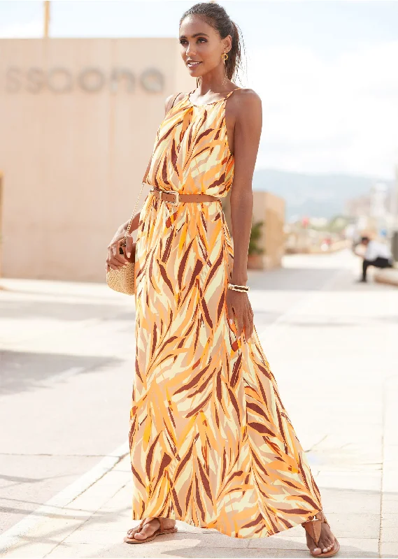 Maxi dresses with off - the - shoulder styles for a romantic and breezy lookSleeveless Maxi Dress - Cream Multi Maxi dresses with off - the - shoulder styles for a romantic and breezy lookSleeveless Maxi Dress - Cream Multi