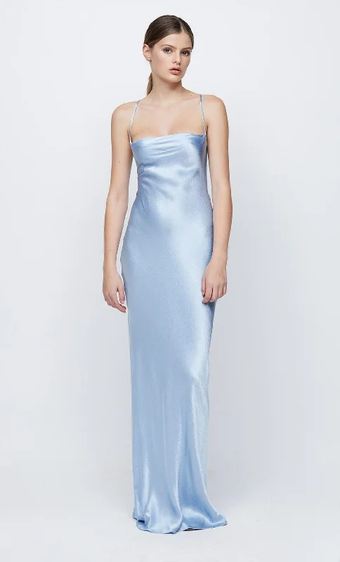 Maxi dresses with polka dot prints for a playful styleLORELAI TIE MAXI DRESS - SKY BLUE Maxi dresses with polka dot prints for a playful styleLORELAI TIE MAXI DRESS - SKY BLUE