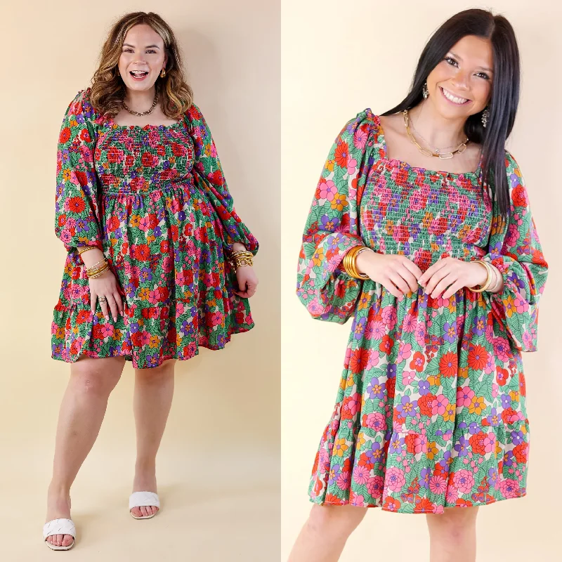 Maxi dresses with polka dot prints for a playful stylePeople Person Floral Dress With Smocked Bodice in Pink and Red Mix Maxi dresses with polka dot prints for a playful stylePeople Person Floral Dress With Smocked Bodice in Pink and Red Mix