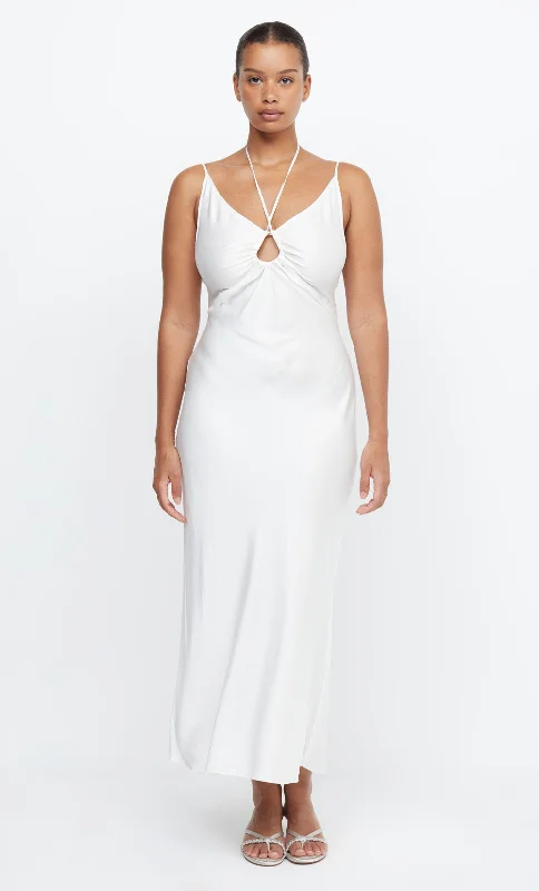 Maxi dresses with a button - down front for a classic lookQUINN MAXI DRESS - IVORY