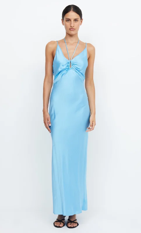 Maxi dresses with a ruched bodice for a more form - fitting and feminine shapeQUINN MAXI DRESS - TOPAZ BLUE Maxi dresses with a ruched bodice for a more form - fitting and feminine shapeQUINN MAXI DRESS - TOPAZ BLUE