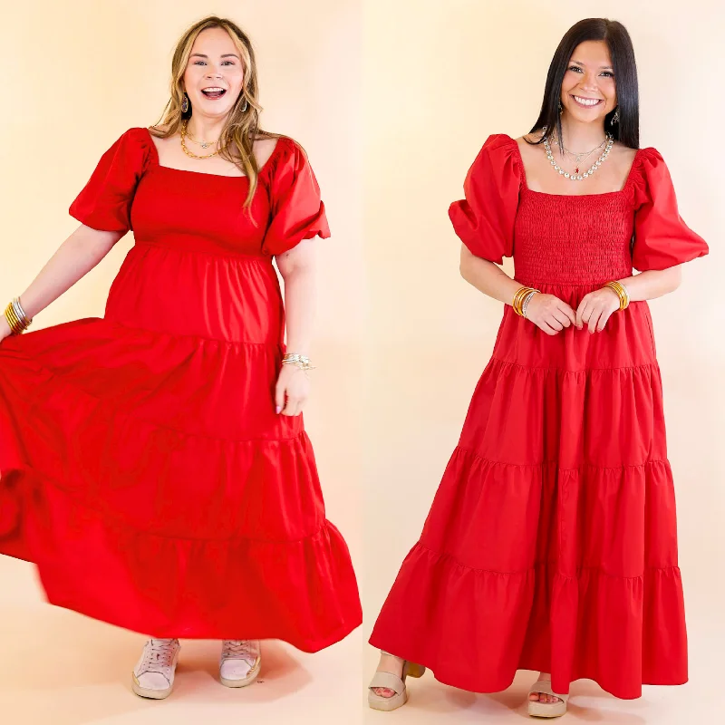 Maxi dresses with side slits for a touch of allureSantorini Sunshine Short Balloon Sleeve Maxi Dress in Red Maxi dresses with side slits for a touch of allureSantorini Sunshine Short Balloon Sleeve Maxi Dress in Red