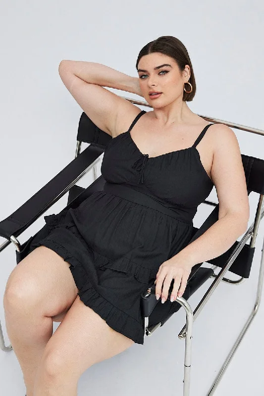 Mini dresses with cut - out details for a trendy lookBlack Mini Dress Corset Detail Flippy Mini dresses with cut - out details for a trendy lookBlack Mini Dress Corset Detail Flippy