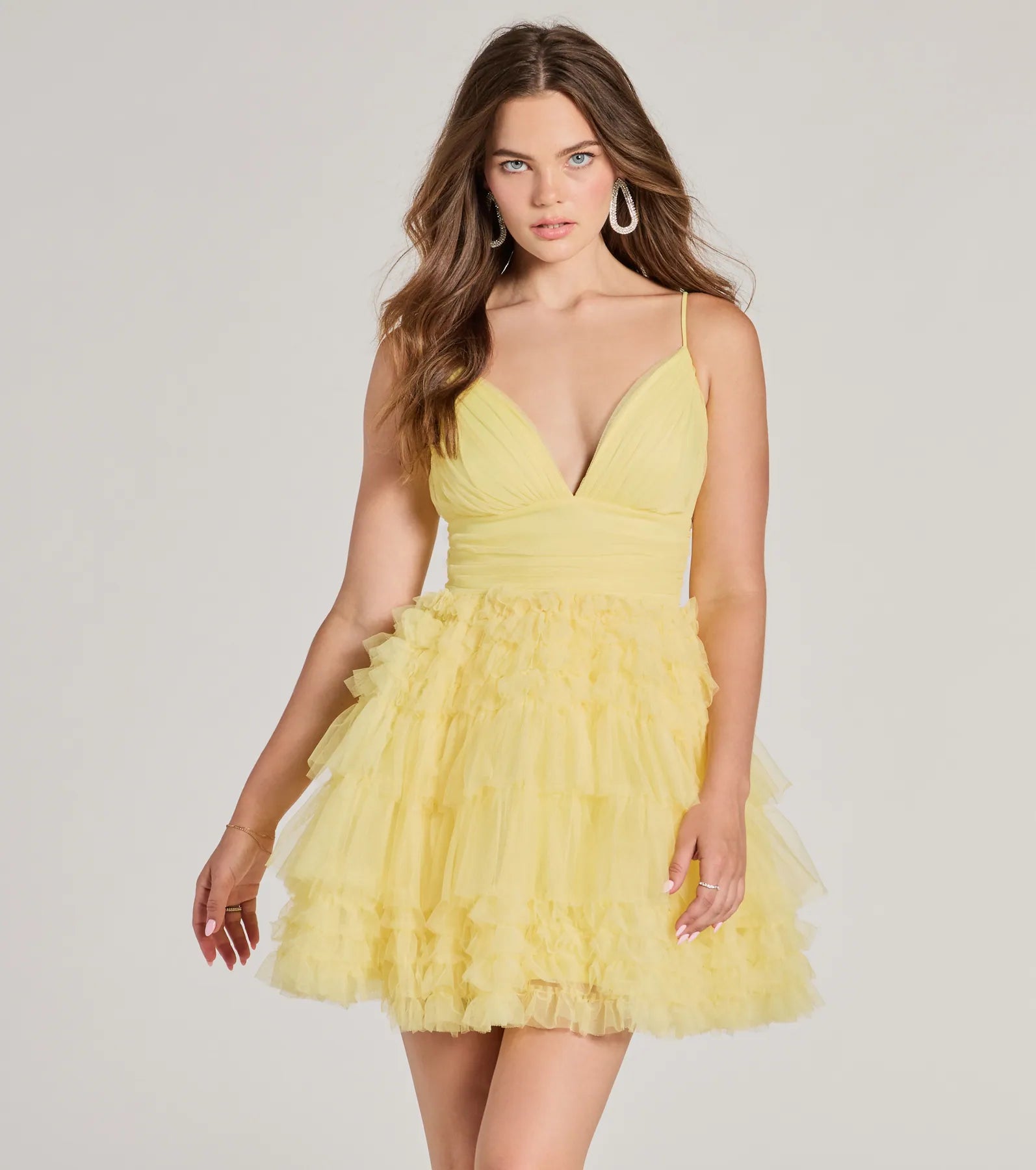 Mini dresses with embroidered details for a unique touchKatalina V-Neck Ruffle A-Line Party Dress