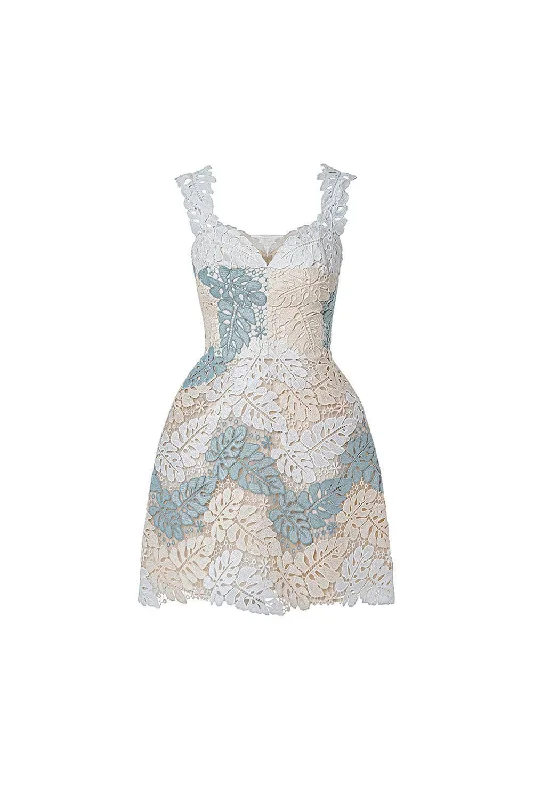 Strapless mini dresses for a beach vacationMaris A-line Sweetheart Neck Lace Mini Dress Strapless mini dresses for a beach vacationMaris A-line Sweetheart Neck Lace Mini Dress