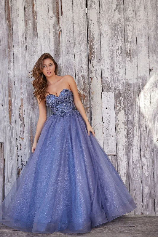 Party dresses with a pom - pom trim for a fun and festive touchColette CL5161 Glitter Prom Long Formal Ball Gown Party dresses with a pom - pom trim for a fun and festive touchColette CL5161 Glitter Prom Long Formal Ball Gown