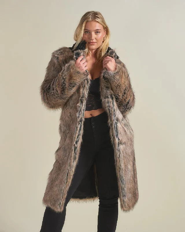 Women's Long Faux Fur Coat | Dire Wolf