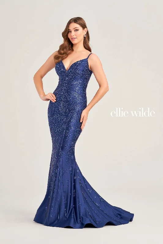 Party dresses with a polka - dot pattern for a classic and playful styleEllie Wilde EW35002 Long Formal Mermaid Prom Dress Party dresses with a polka - dot pattern for a classic and playful styleEllie Wilde EW35002 Long Formal Mermaid Prom Dress