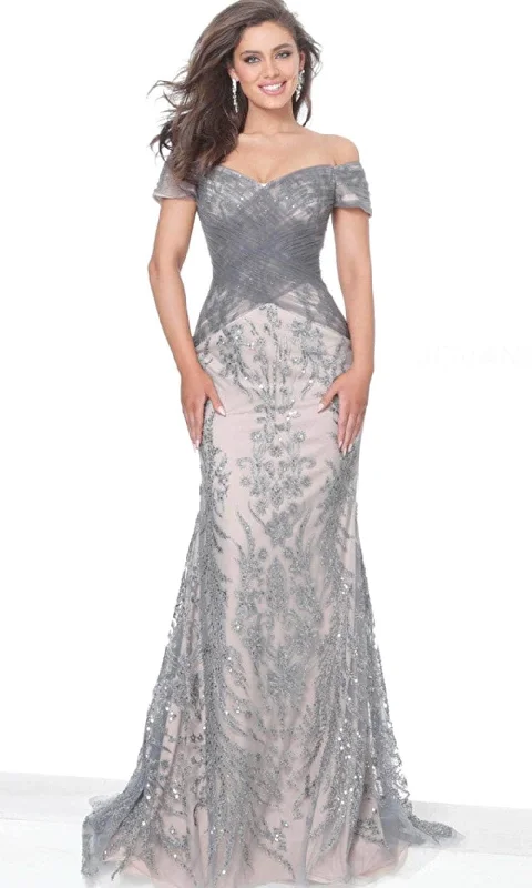 Prom dresses with cold - shoulder cutouts and satin bows for a trendy lookJovani 02083 - Ruched Mother of the Bride Dress Prom dresses with cold - shoulder cutouts and satin bows for a trendy lookJovani 02083 - Ruched Mother of the Bride Dress