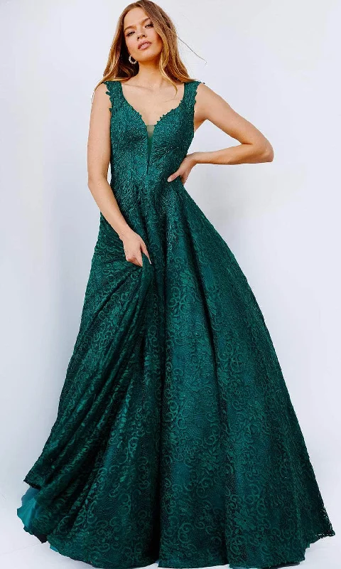 Prom dresses with cold - shoulder ruffled sleeves and floral prints for a romantic and fashionable styleJVN by Jovani JVN09555 - Wide Strap Embroidered Ballgown Prom dresses with cold - shoulder ruffled sleeves and floral prints for a romantic and fashionable styleJVN by Jovani JVN09555 - Wide Strap Embroidered Ballgown
