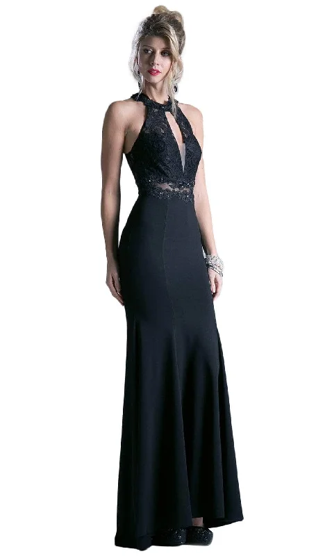 Ladivine - Halter Cutout Evening Dress CF102