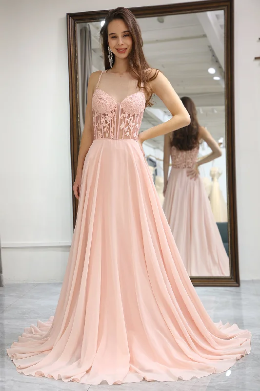 Velvet party dresses in rich jewel tones for a sophisticated appearanceLight Pink Backless Long Corset Appliqued Prom Dress Velvet party dresses in rich jewel tones for a sophisticated appearanceLight Pink Backless Long Corset Appliqued Prom Dress
