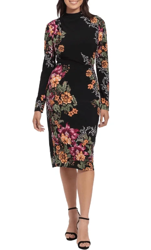 London Times T6460M - Floral Printed Bodycon Dress