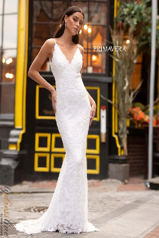 Formal dresses with embroidered panels and tulle overlays for a fairytale promPrimavera 3600 Formal dresses with embroidered panels and tulle overlays for a fairytale promPrimavera 3600