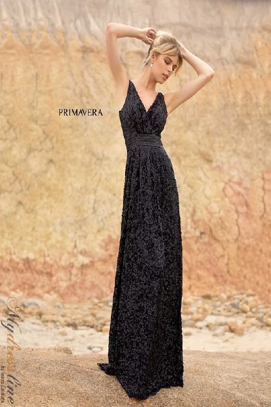 Prom dresses with lace - up side panels and ruffled bodices for a feminine and detailed lookPrimavera 3795 Prom dresses with lace - up side panels and ruffled bodices for a feminine and detailed lookPrimavera 3795