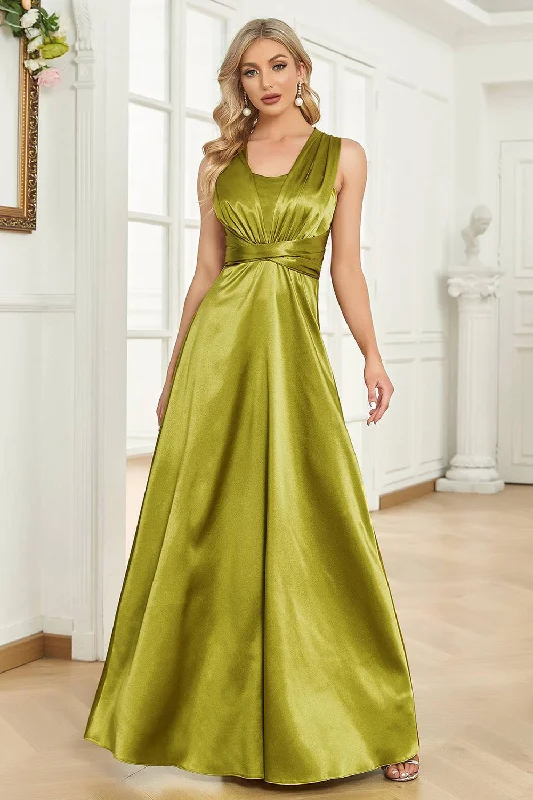 Short - length party dresses with a ruffled skirt for a flirty lookSatin Green Halter Formal Dress with Pleated Short - length party dresses with a ruffled skirt for a flirty lookSatin Green Halter Formal Dress with Pleated